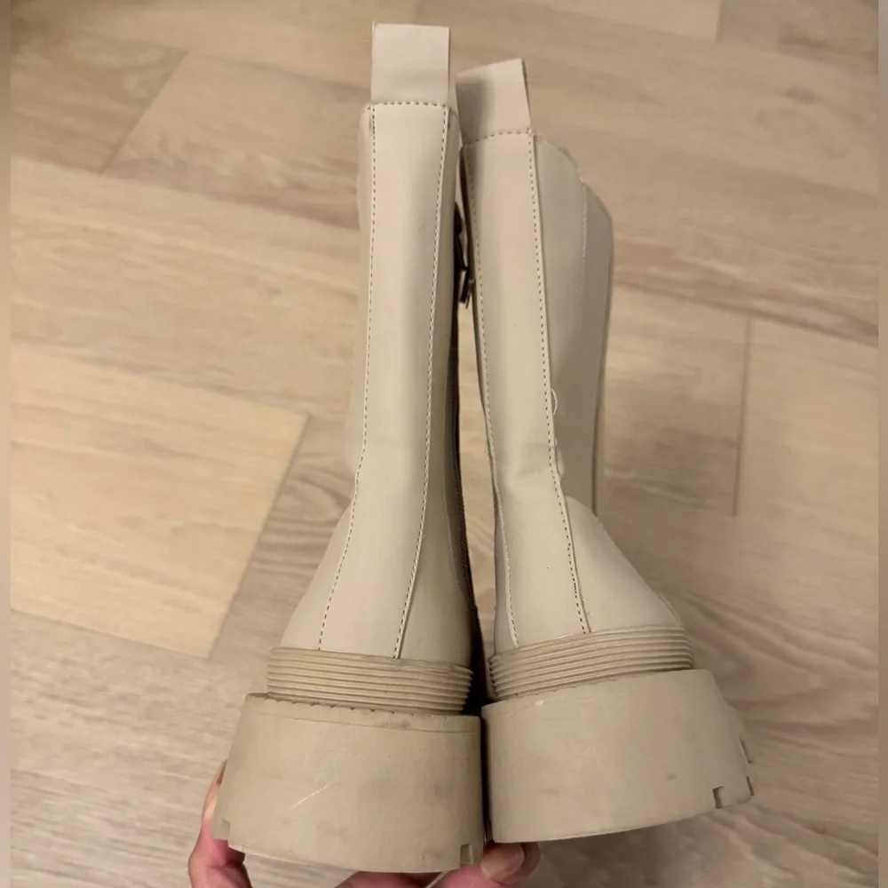 Zara Tan Rubber Boots - Picture 5 of 6